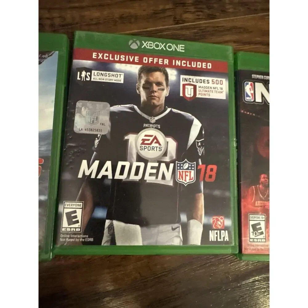 Microsoft Xbox One Video Games Lot of 3 Madden 16 NBA 2k16 Madden 18